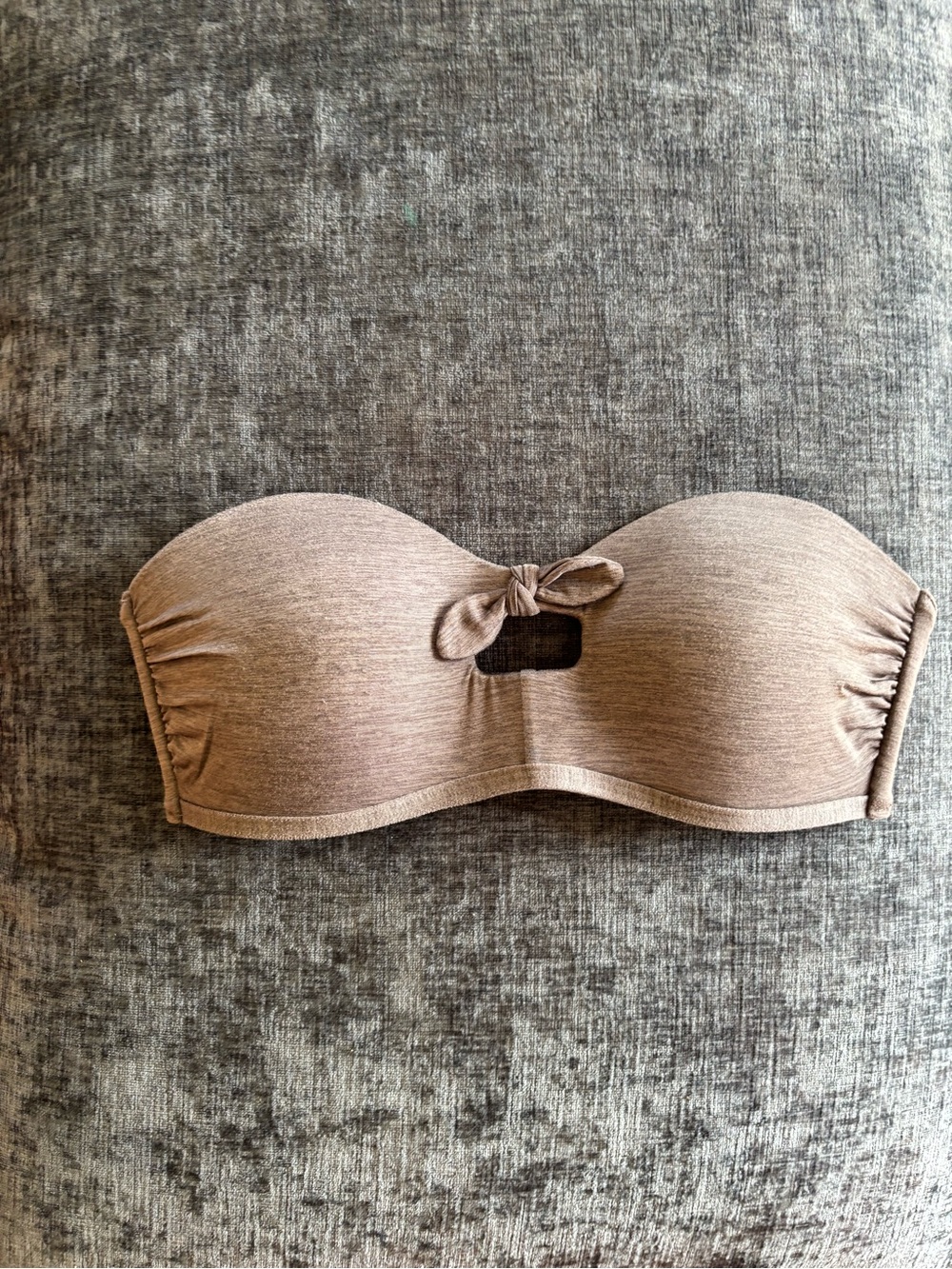 Strapless Bandeau Bra with Front Knot - grey ATHELTA XS
